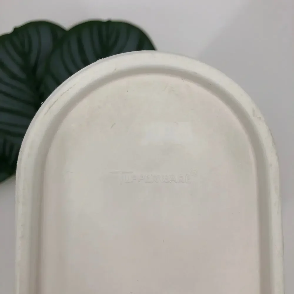 Vintage Tupperware White Snap Lid 9 3/4 Cups Module Mate 1614-21 Food Container